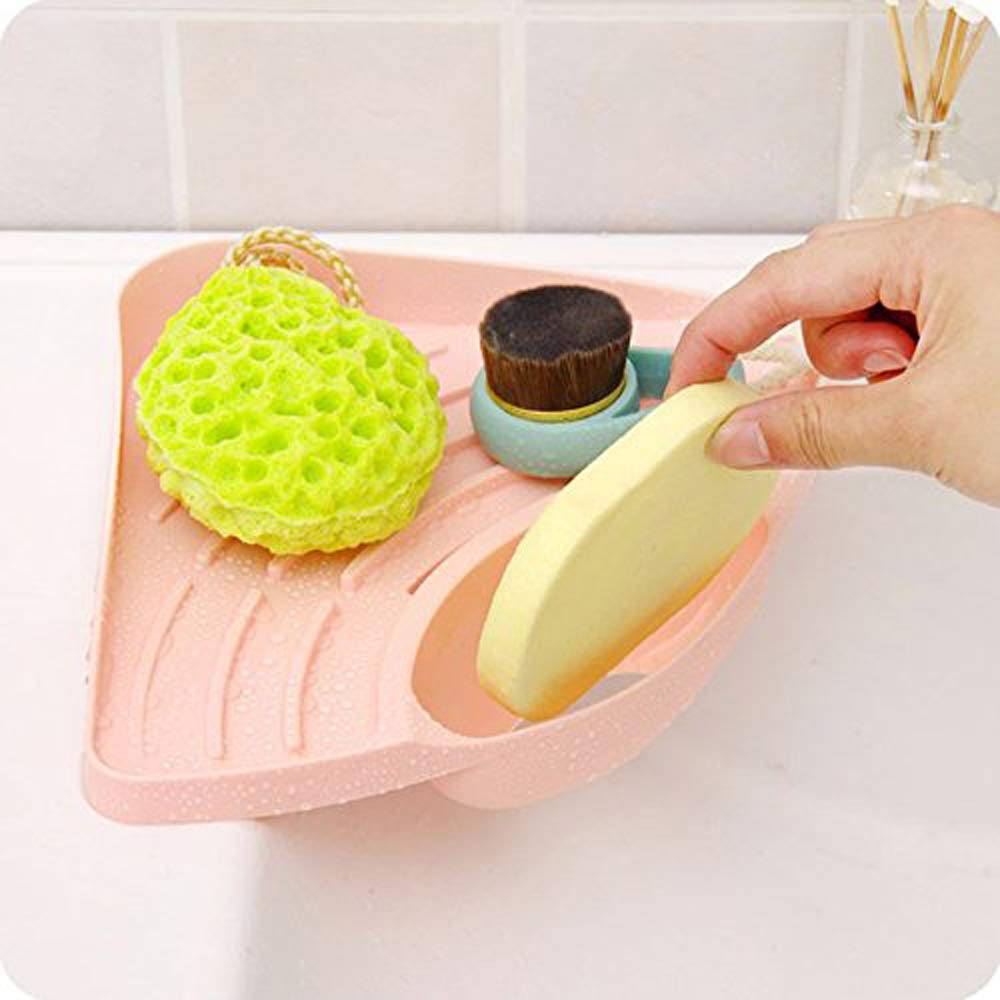 Sink Corner Rack with Tray Storage Organizer