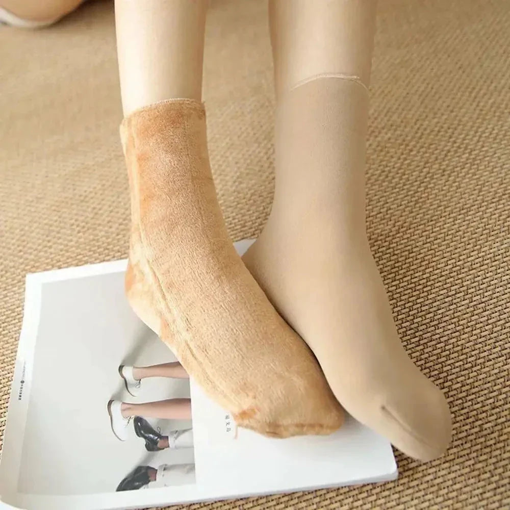 Pack of 3 - Women Wool Fuzzy Thermal Warm Winter Velvet Socks