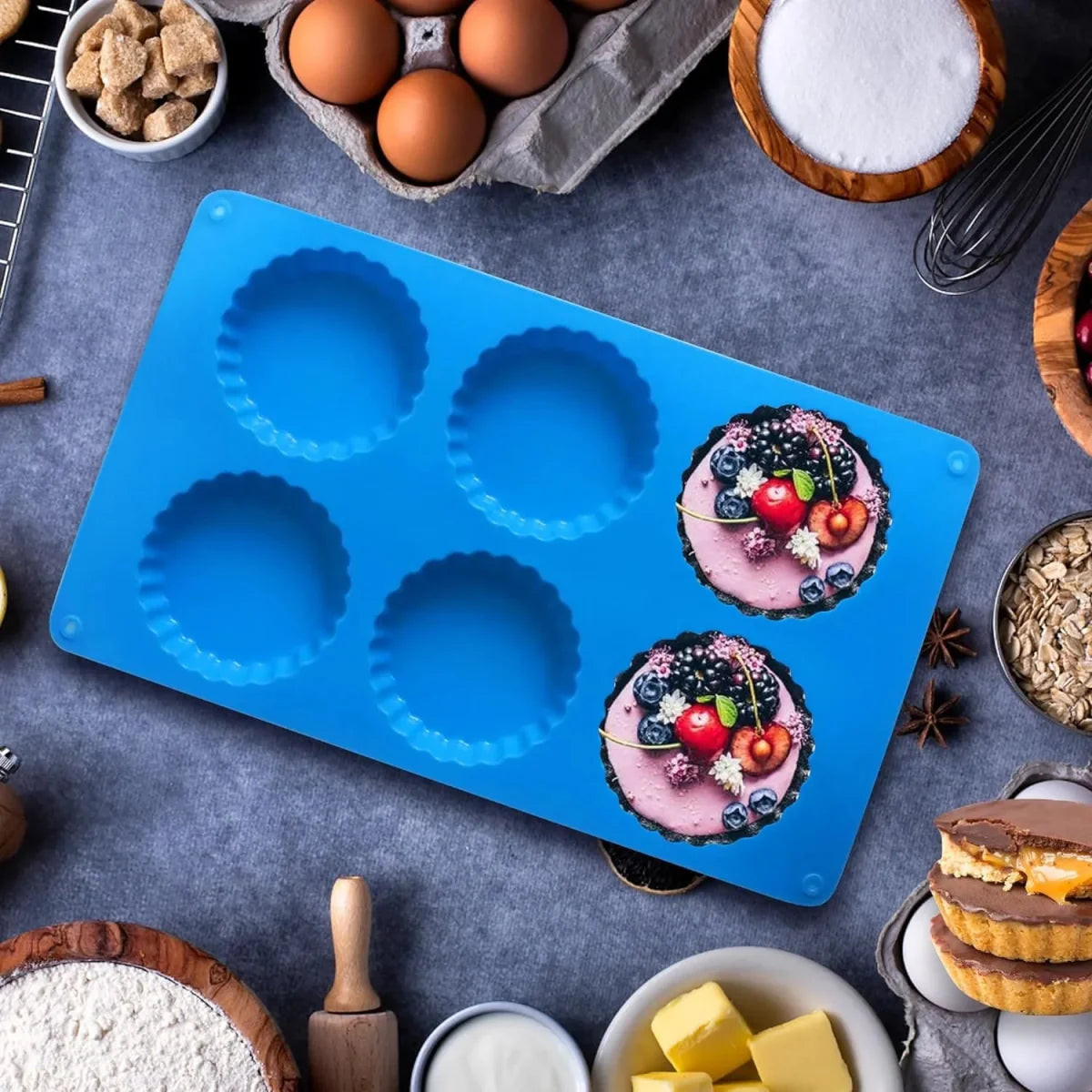 6 Grids Silicon Cupcake Mold