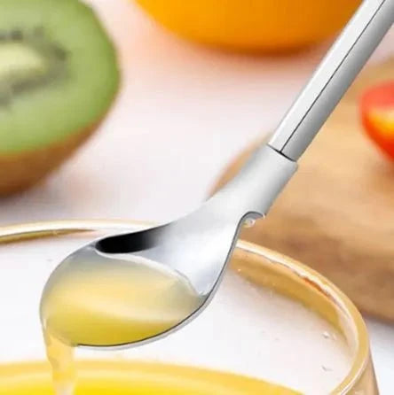 6-Pack Stainless Steel Drinking Spoon Straws - Reusable & Multifunctional