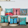 6 Piece's Nature inspired Sofa Cushion Covers