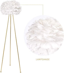60'' Standing Tripod Feather Floor Lamp
