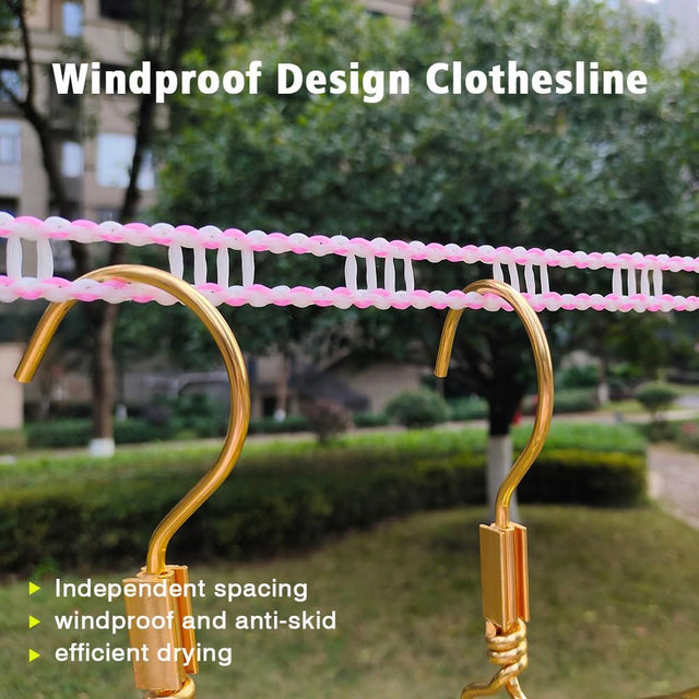 Windproof Clothesline Rope – Widened Anti-Skid Clothes Drying Line