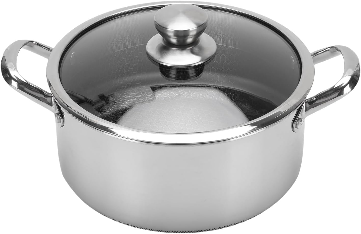 Single Sided Honeycomb Laser Coated Soup Pot With Lid