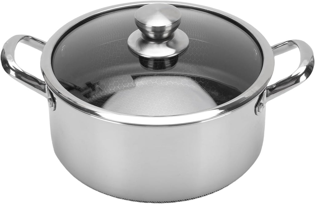 Double Sided Honeycomb Laser Coated Steel Soup Pot With Lid