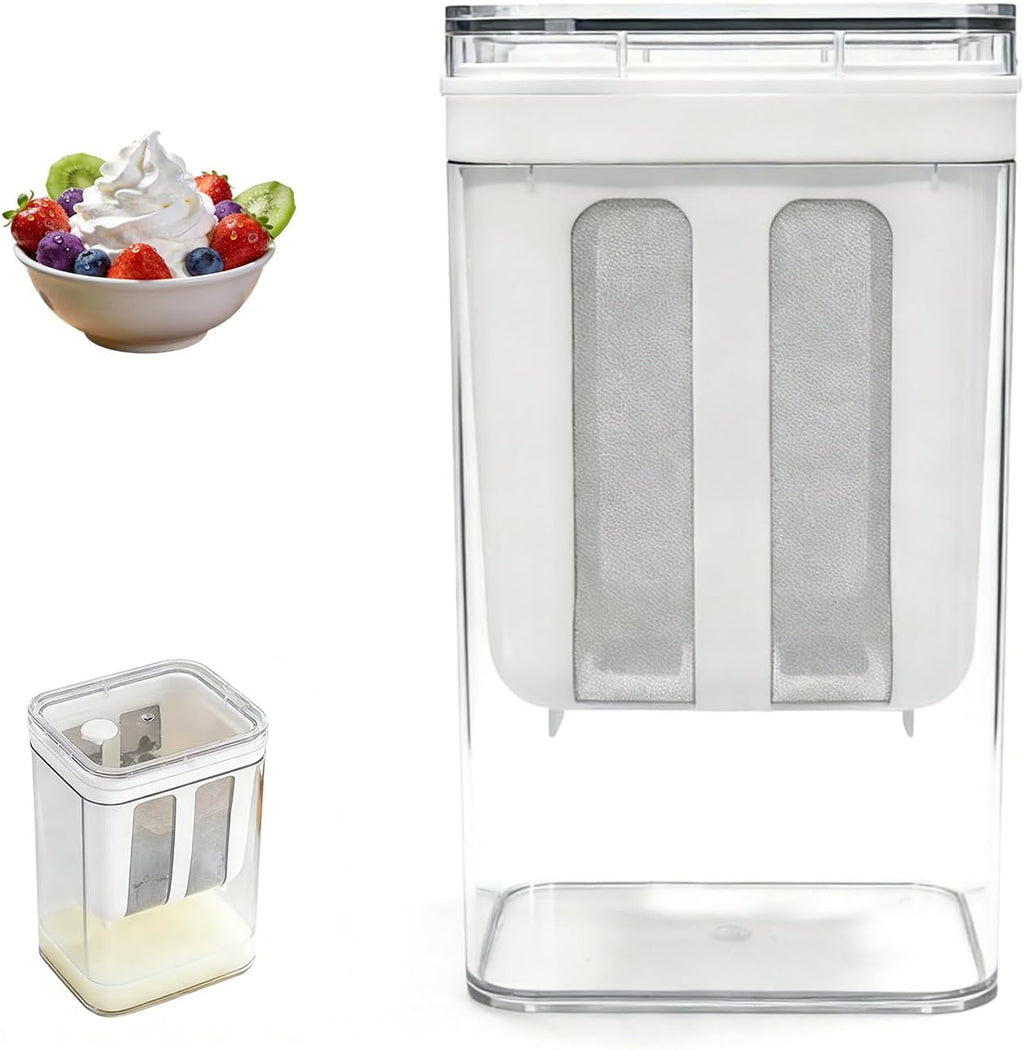 Fine Mesh Stainless Steel Greek Yogurt Strainer with Lid | Yogurt Maker & Cheese Strainer