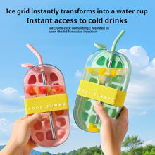 Random Colour - 2 in 1 Ice Cube Bottle Tray - 800ml 18 Cubes Vertical Ice Maker Cup for Freezer