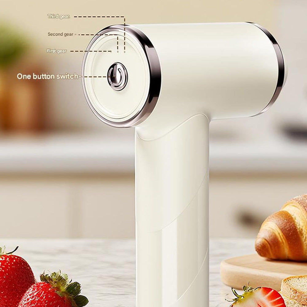 Wireless Egg Beater with 2 Different Attachments