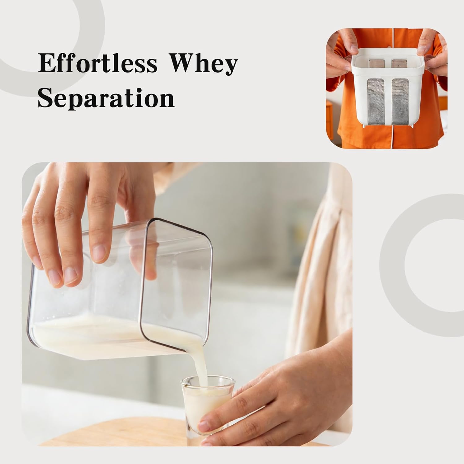 Fine Mesh Stainless Steel Greek Yogurt Strainer with Lid | Yogurt Maker & Cheese Strainer