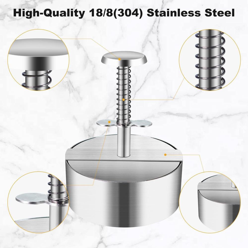 Stainless Steel Burger Press | 304 Food-Grade Burger Patty Maker
