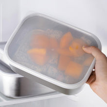 Set of 3 – Japanese Style Shallow Stainless Steel Refrigerator Storage Boxes