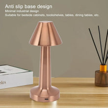 Classic Cone LED Touch Lamp – Rechargeable Cordless Table Lamp with Touch Control