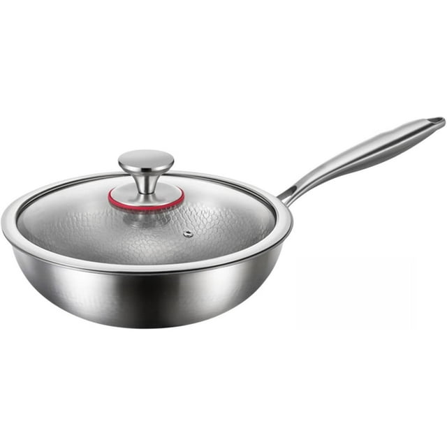 Titanium Wok Frying Pan – Non-Coating Non-Stick Hammered Design