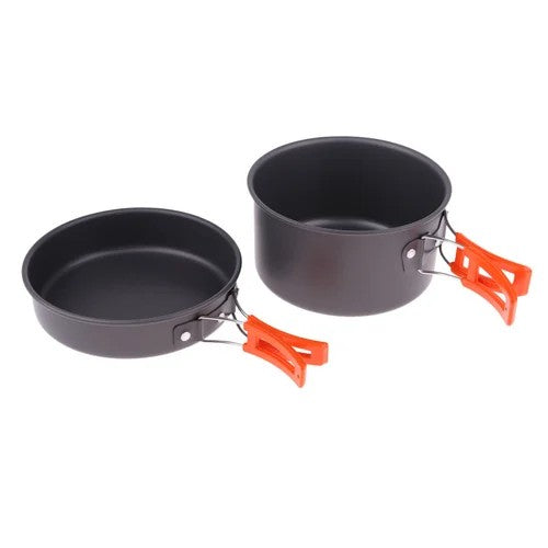 3Pcs Non Stick Pot Pan Camping Cookware Set