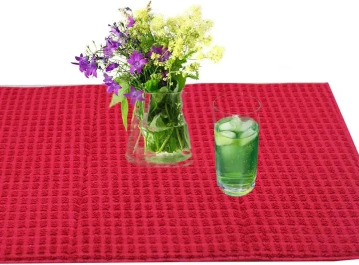 Random Color & Design Foldable Microfiber Dish Drying Mat 38 x 50 cm, Space-Saving Lightweight Design Dish Drainer Mat