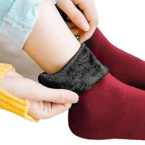 Pack of 3 - Women Wool Fuzzy Thermal Warm Winter Velvet Socks