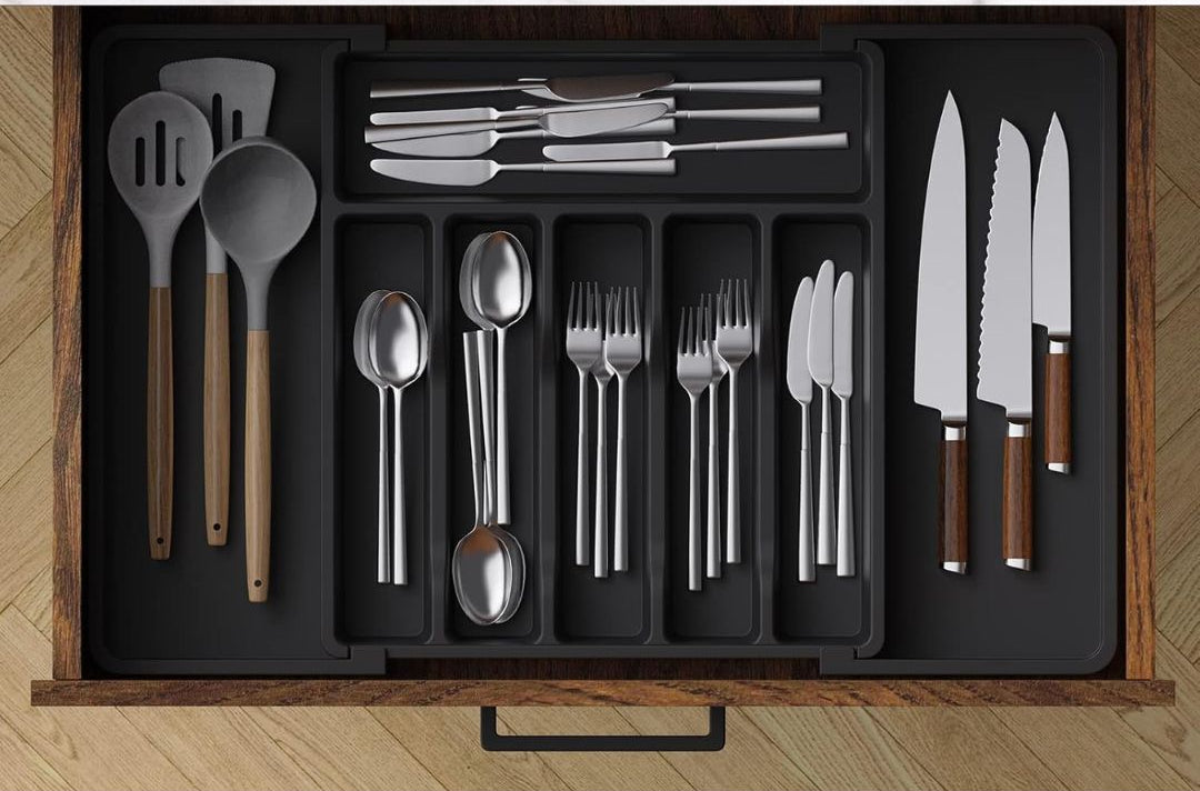 Multi Compartments Foldable Cutlery Holder