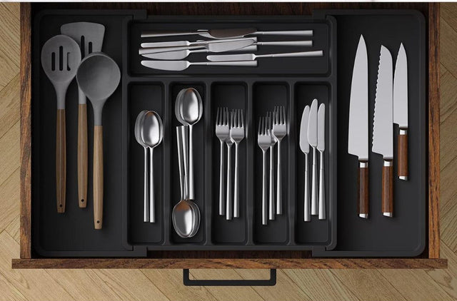 Multi Compartments Foldable Cutlery Holder