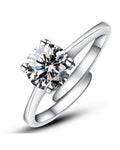 White Saphire Silver Plated Ring for Girls