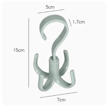 Random Color - 360° Rotating 4 Hooks Hanger, Multipurposed Hanger With 4 Claws