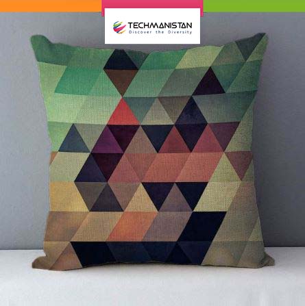 Pack of 10 Random Design/Pattern - Multicolor Geometric Design Cushion Covers Without Filling