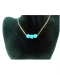 Natural Turquoise Bead Retro Necklace - For Women