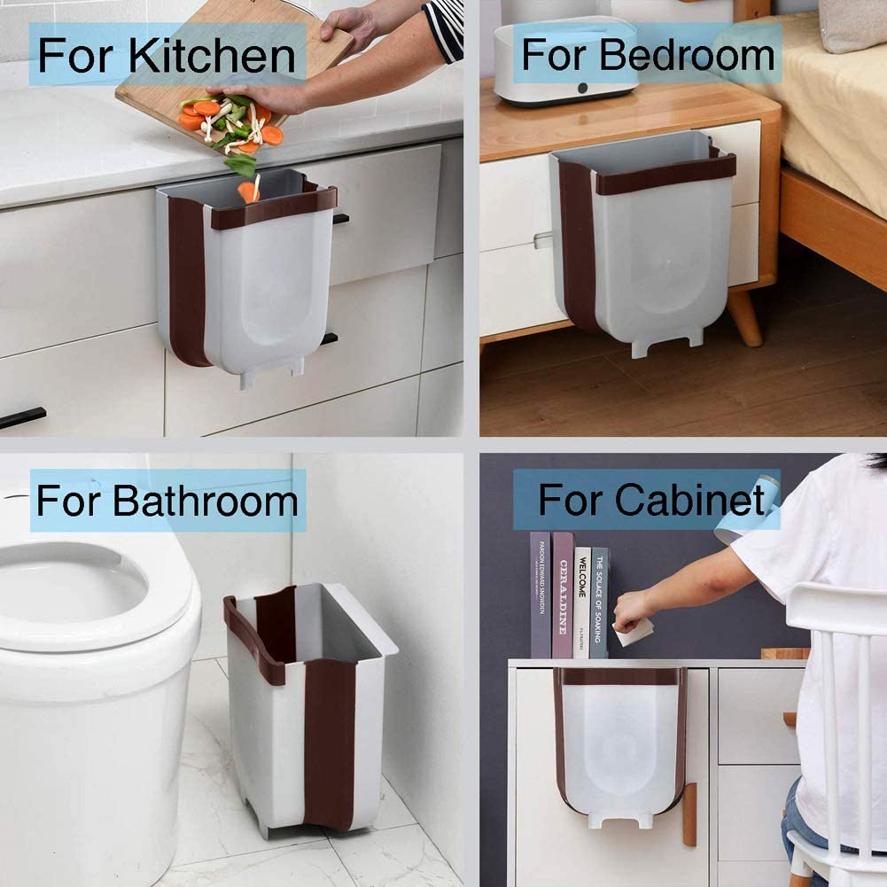 Collapsible Hanging Kitchen Trash Bin
