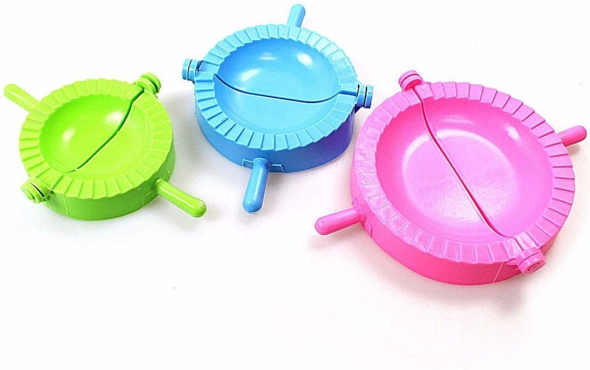 Set of 3 - Mixed Colors Dumplings Mold, Plastic Pressing Dumplings Maker Dough Cutter Pie Ravioli Dumpling Mould Kitchen Pastry Tools Accessories Cutting Tool