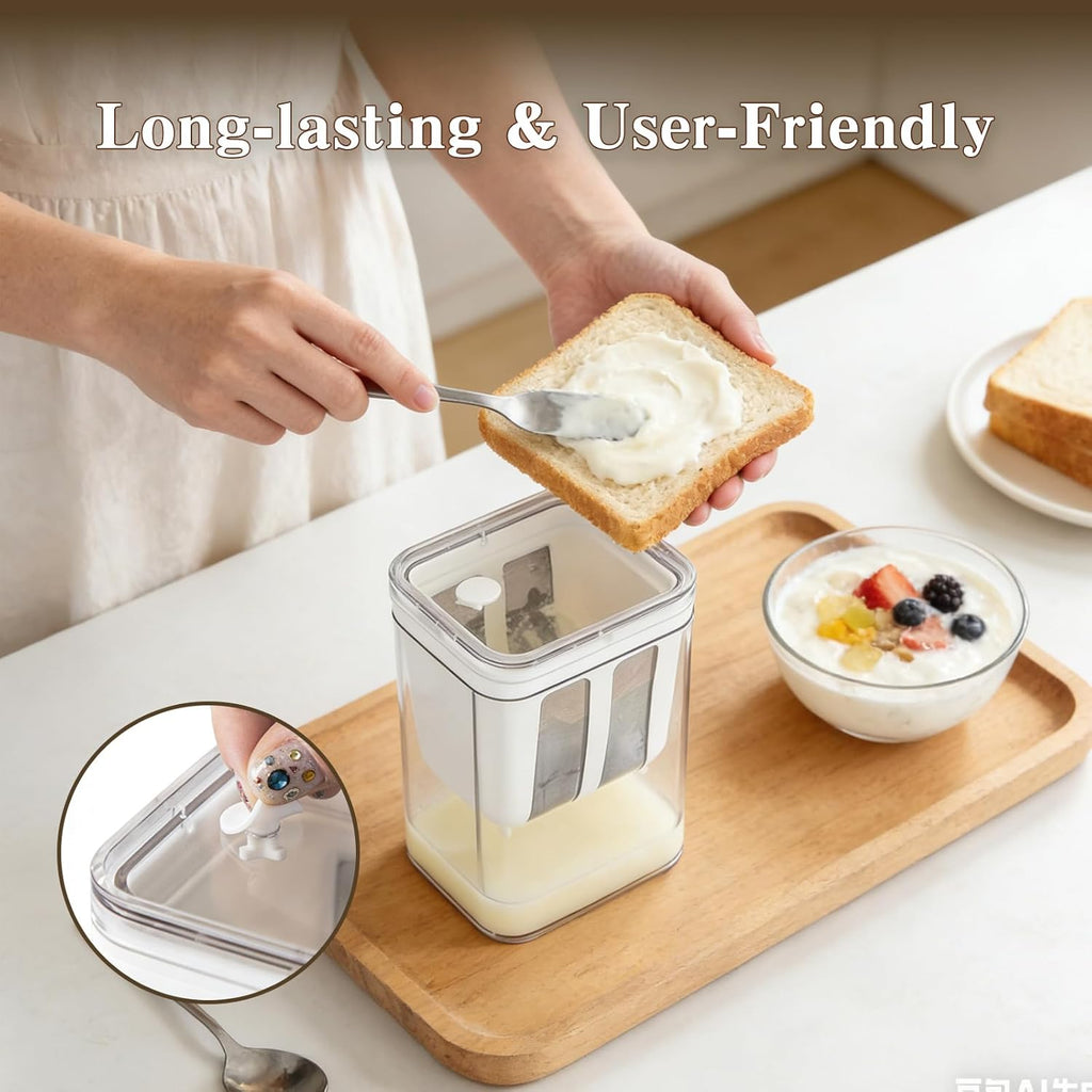Fine Mesh Stainless Steel Greek Yogurt Strainer with Lid | Yogurt Maker & Cheese Strainer