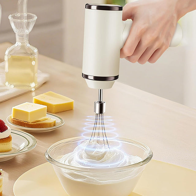 Wireless Egg Beater with 2 Different Attachments