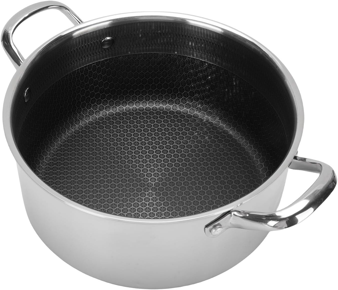 Single Sided Honeycomb Laser Coated Soup Pot With Lid