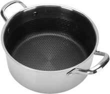 Double Sided Honeycomb Laser Coated Steel Soup Pot With Lid