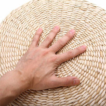 Handmade Woven Straw Pouf Floor Cushion