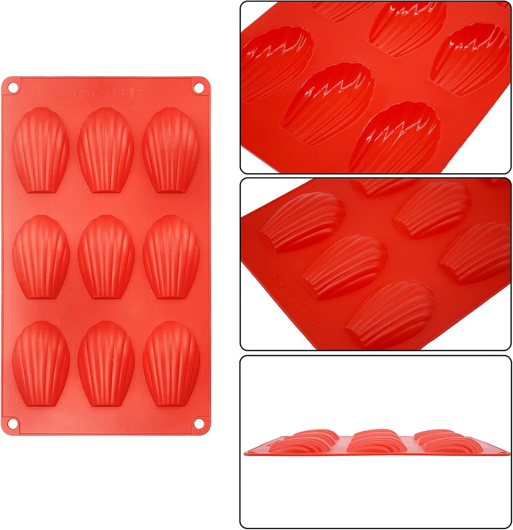 9 Cavity Shell Shape Silicone Chocolate Mold