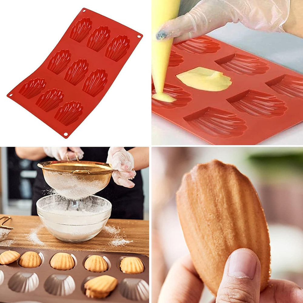 9 Cavity Shell Shape Silicone Chocolate Mold