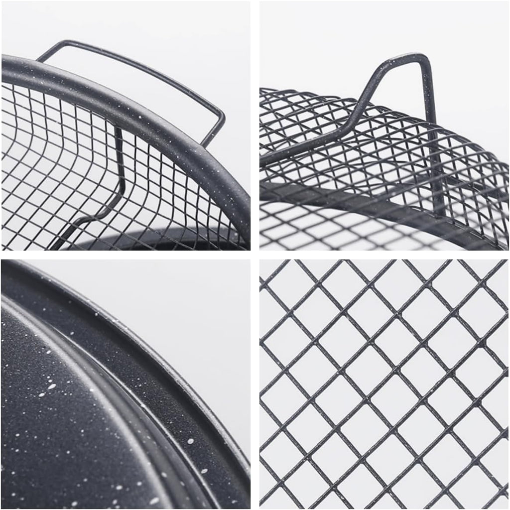 Premium Non-Stick Air Fryer Baking Tray with Mesh Basket