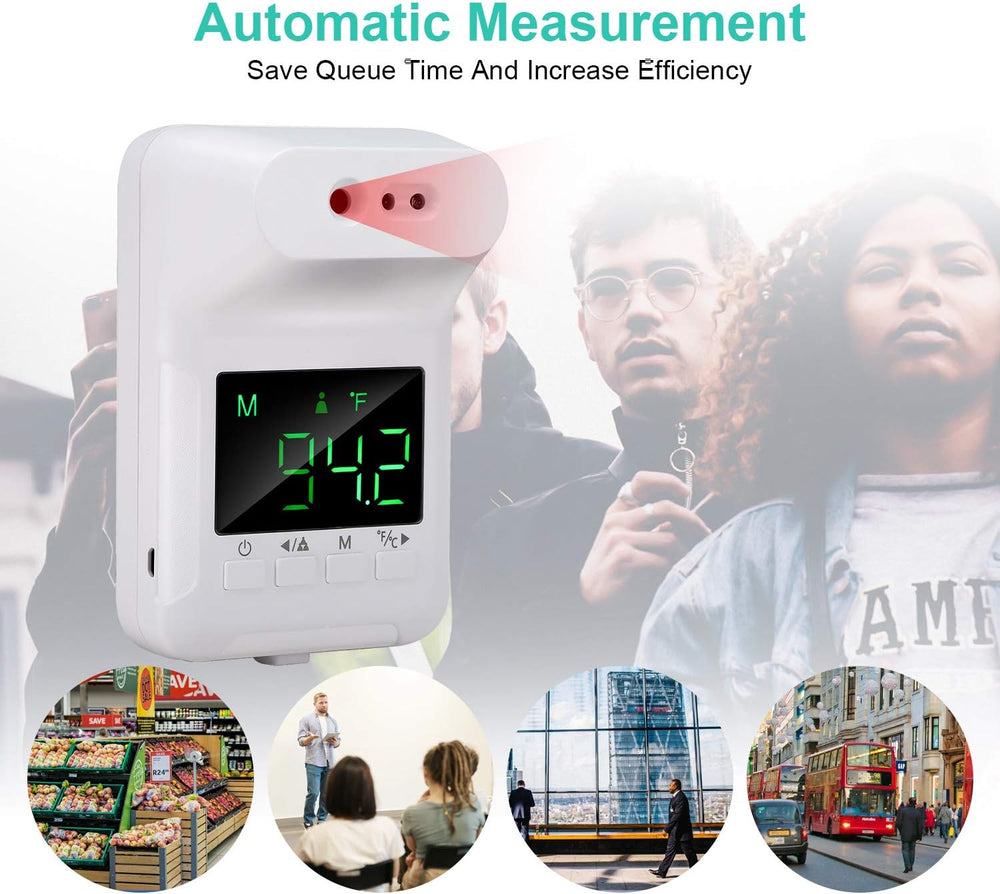 Wall-Mounted Non-Contact Infrared Thermometer Counter °C/°F