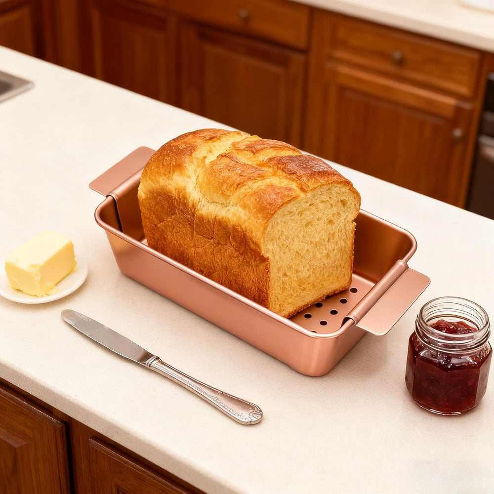 Meatloaf Pan with Drain Tray | Bread Loaf Pan with Insert