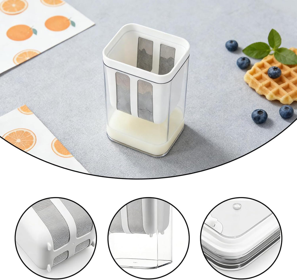 Fine Mesh Stainless Steel Greek Yogurt Strainer with Lid | Yogurt Maker & Cheese Strainer