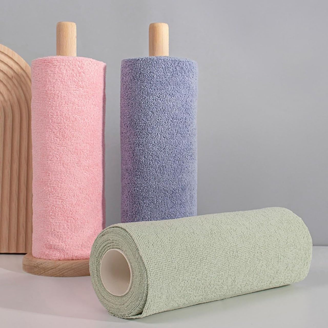 Reusable Microfiber Cloth Roll – 1 Roll Includes 20 Pcs | Multi-Color
