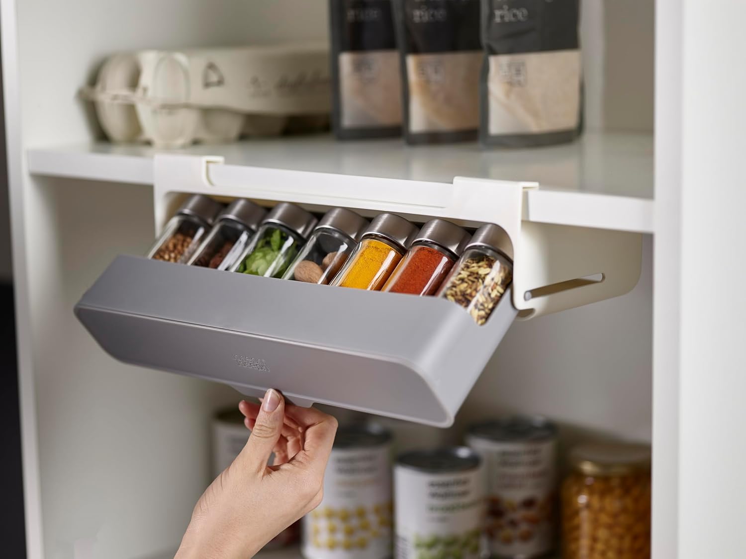 Kitchen Cupboard Store Under Shelf Spice Rack