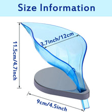 Random Color Leaf Shape Self Draining Plastic Soap Holder Self Adhesive Soap Dish Soap Case Drainage Soap Base for Shower Bathroom Kitchen