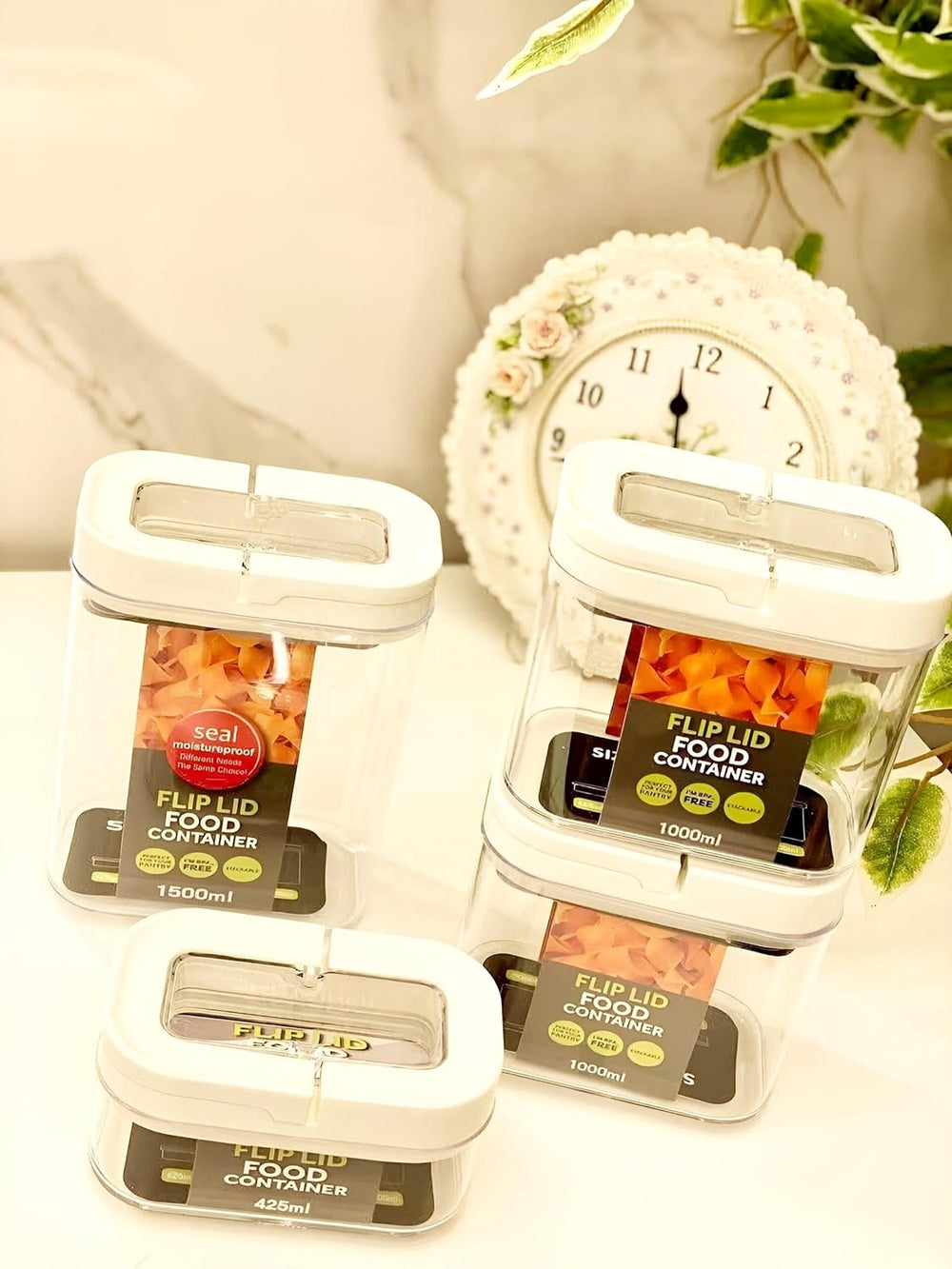 Set of 4 - Fliplock Food Storage Container