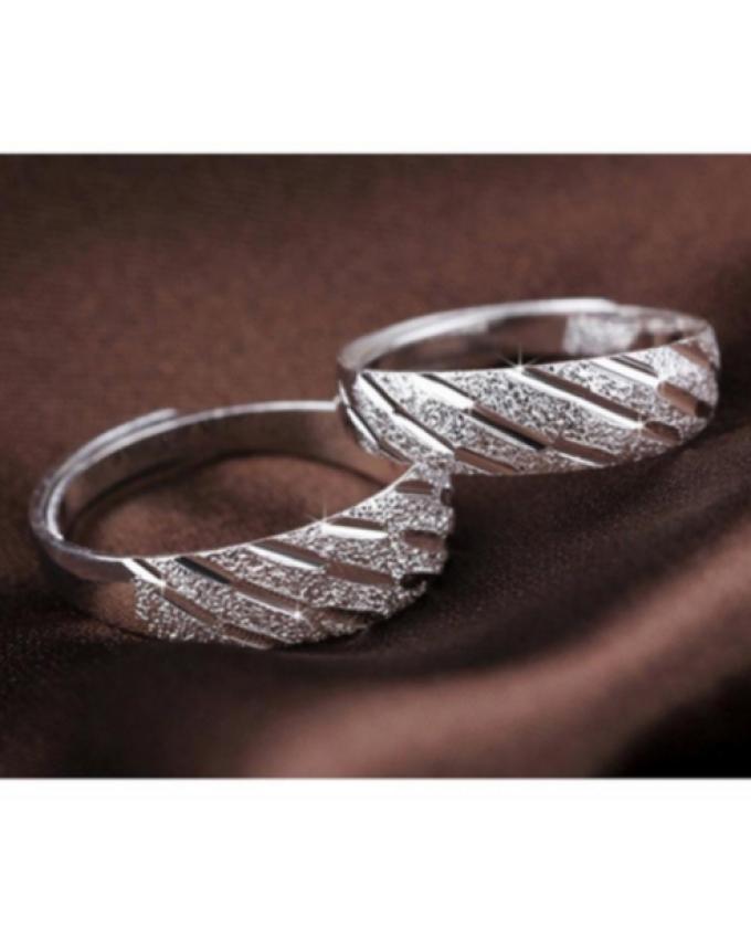 Pack of 2 - Silver Plated Metal Rings