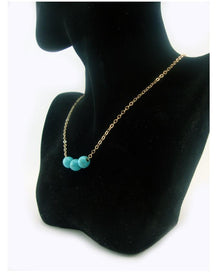 Natural Turquoise Bead Retro Necklace - For Women