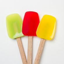 Wooden Handle Mini Silicone Spoonula/Spatula Spoon - Random Color