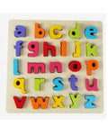 Wooden Lowercase Alphabet Puzzle for Kids Early Educational Toys