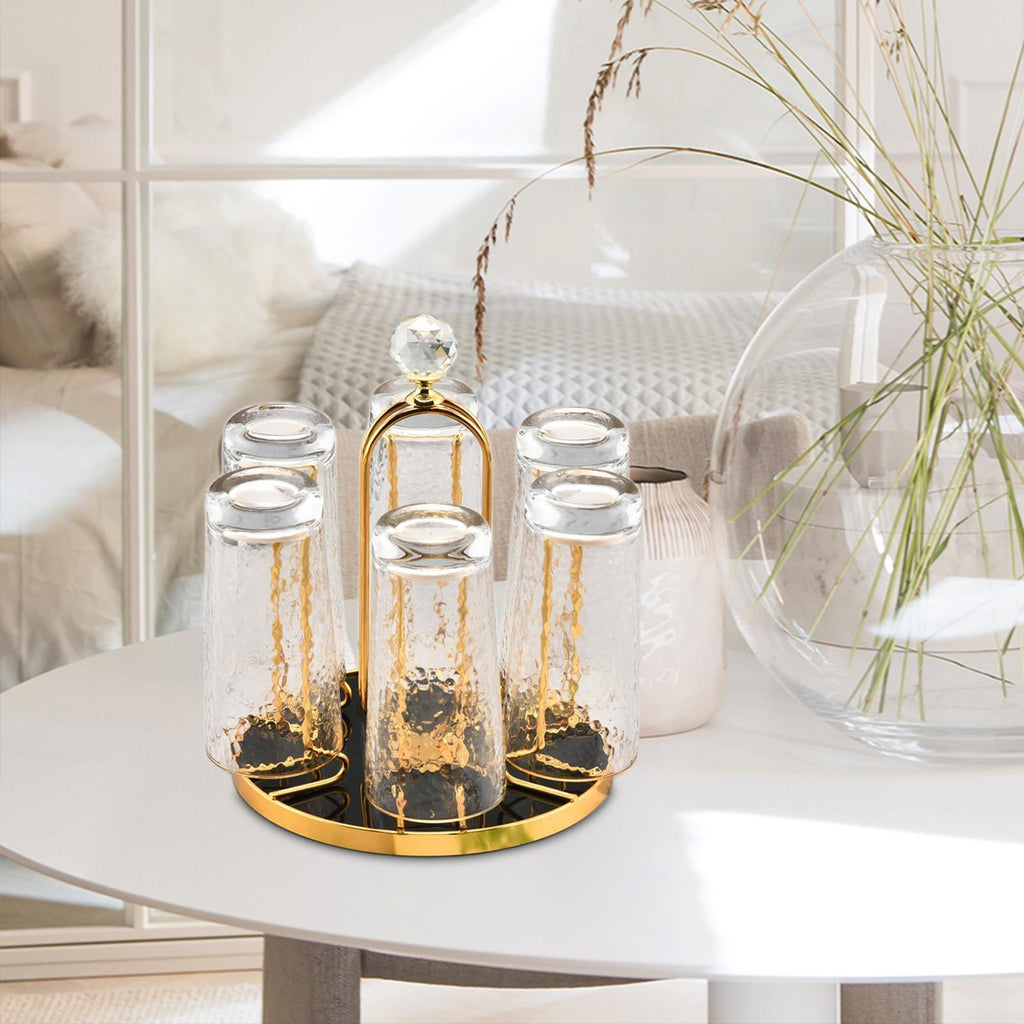 Rotating Bottle Drying Rack Glass Cup Holder