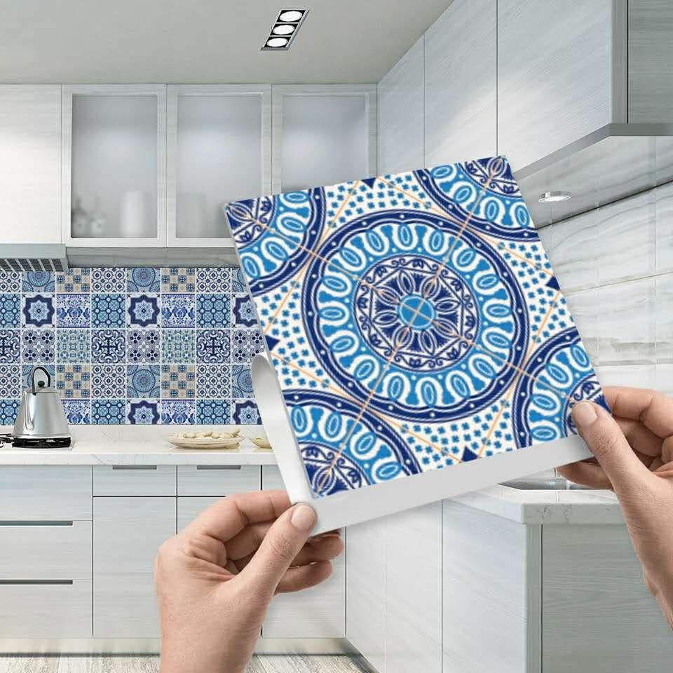 Pack of 48 - Geometrical Talavera Tiles Stickers