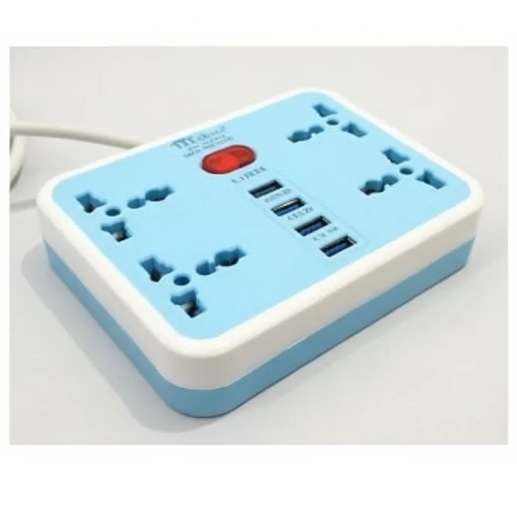 4 Sockets 4 USB Extension Cord